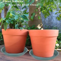 Saucerhome Plant Saucer Pot Tray 14 Inch 4 Packs Plastic Flower Planter Saucers And Drip Trays For Indoors Outdoors Heavy Stur