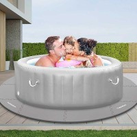 Hot Tub Mat For Inflatable Tub 77In Hot Tub Pad Foundation Upgraded 14 Thickness Eva Foam Padding Interlocking Hot Tub