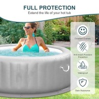 Hot Tub Mat For Inflatable Tub 77In Hot Tub Pad Foundation Upgraded 14 Thickness Eva Foam Padding Interlocking Hot Tub