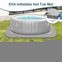 Hot Tub Mat For Inflatable Tub 85In Hot Tub Pad Foundation Upgraded 14 Thickness Eva Foam Padding Interlocking Hot Tub