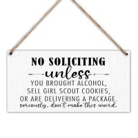 Funny No Soliciting Sign For House Wood Hanging Decor Sign  No Soliciting Sign For Home Front Door  Fun Home Decor No Soliciting Signs For Yard Farmhouse Outdoor Hallway  Housewarming Gifts -32