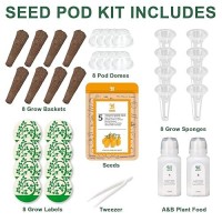 Tomato Seed Pod Kit Mix Of 5 Different Varieties Of Tomatoes Included Red And Golden Cherry  Roma Tomato  San Marzano Tomato  Seed Starter Pod Kit For Hydroponics Growing System With Plant Food 8-Pod