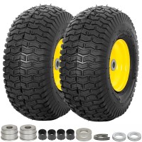 Weize 15X6006 Front Tires And Wheel Assembly For John Deere Riding Mowers Compatible With John Deere 100 And 300 Series 3