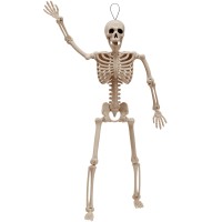 Joyin 16 Halloween Posable Skeleton Full Body Skeleton With Movable Joints For Halloween Party Haunted House Graveyard Props