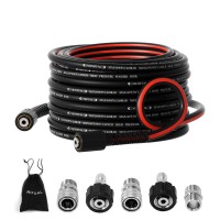 Pressure Washer Hose 14 Kink Resistant M22 14Mm Fittings 38 Quick Connect Kit Power Washer Hose Extension Replacement H