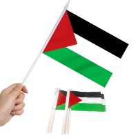 Anley Palestine Mini Flag 12 Pack Hand Held Small Miniature Palestinian Ps Flags On Stick Fade Resistant Vivid Colors 5X