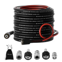 Pressure Washer Hose 14 Kink Resistant M22 14Mm Fittings 38 Quick Connect Kit Power Washer Hose Extension Replacement H