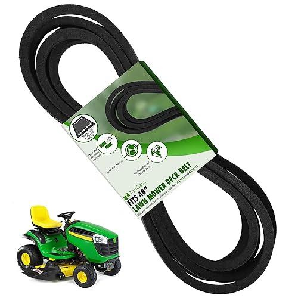 Tongass 48 Lawn Mower Deck Belt Compatible With John Deere Lawn Mower Replaces Part Number Gx21833 Gx20571 Deck Drive Belt For