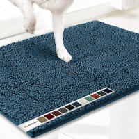 Muddy Mat Shown On Tv Highly Absorbent Microfiber Door Mat And Pet Rug Non Slip Thick Washable Area And Bath Mat Soft Chenille For Kitchen Bedroom Indoor And Outdoor - Atlantic Blue Xxxl 72