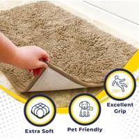 Muddy Mat Shown On Tv Highly Absorbent Microfiber Door Mat And Pet Rug Non Slip Thick Washable Area And Bath Mat Soft Chenille For Kitchen Bathroom Bedroom Indoor And Outdoor - Beige Xxl 60