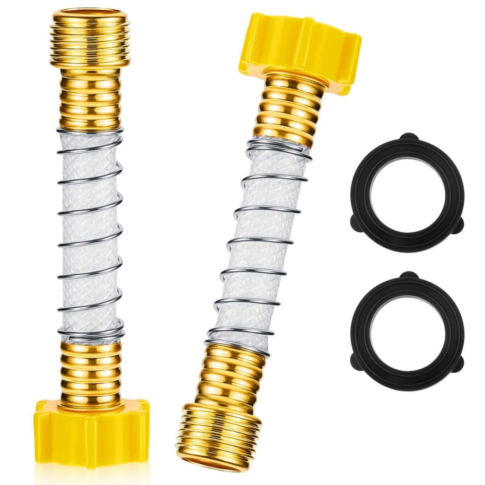 2 Pieces Flexible Hose Protector Hose Extension Adapter Garden Hose Extension Hose Coiled Spring Protector Water Filter With Coi