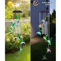 Nacome Solar Wind Chimes For Outside: Memorial Wind Bell Tubes Birthday Gifts For Mom Mother Grandma Women Christmas Yard Garden Decor Indoor/Outdoor(Bird)