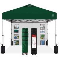 Best Choice Products 10X10Ft Easy Pop Up Canopy Wside Wall 10 Pockets Portable Carrying Case 1Button Setup 4 Weight Bags