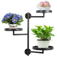 Cometofit Rotating Window Plant Shelves Indoor  3-Tier Metal Plant Stand  Wall Plant Holder  Window Plant Shelf For Multiple Plants Indoors  Window Sill Gifts For Plant Lovers To Enhance Home Decor