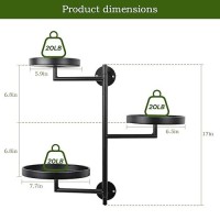 Cometofit Rotating Window Plant Shelves Indoor  3-Tier Metal Plant Stand  Wall Plant Holder  Window Plant Shelf For Multiple Plants Indoors  Window Sill Gifts For Plant Lovers To Enhance Home Decor