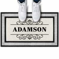 Custom Doormat Personalized Name For Front Door Mat Indoor And Outdoor Anti Slip Backing 18X30 Inches Polyester Top Made In U