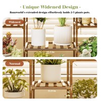 Bamworld Corner Plant Stand Indoor Large Plant Shelf Tall Outdoor Plant Holder Wood For Multiple Plants Hanging Plant Rack For L