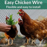 Alpinereach Plastic Wire Rigid Mesh 13Ft X 30Ft 157 X 360 Fence Roll With Zip Ties Ideal For Poultry Dogs Rabbit Bar