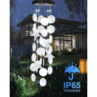 Solar Wind Chimes Decorative Lights For Outside Shells Lights Gifts For Mom Grandma Women Wife Girls Solar Hanging Lights For H