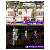 Solar Wind Chimes Decorative Lights For Outside Shells Lights Gifts For Mom Grandma Women Wife Girls Solar Hanging Lights For H