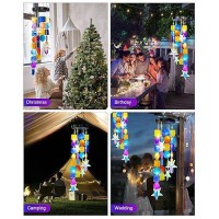 Solar Wind Chimes Decorative Lights For Outside Shells Lights Gifts For Mom Grandma Women Wife Girls Solar Hanging Lights For H