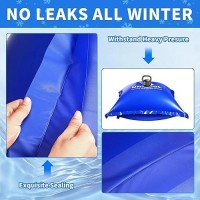 Pool Pillow For Above Ground Pool 4 X 4 Ft  Winterize Pool Closing Kit Winter Pool Cover Pillow  Ultra Thick & Durable Resistant 0.4Mm Pvc Material Pool Air Pillow For Winterizing(2X16.5Ft Rope)