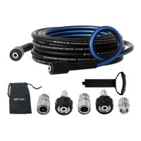 Pressure Washer Hose 25Ft 14 Kink Resistant Black And Blue M22 14Mm Fittings 38 Quick Connect Kit Power Washer Hose Ext