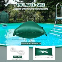 Cacsps Pool Pillow For For Above Ground Pools  4X8 Ft Pool Air Pillow For Closing Winter Pool Winterizing Kit For Ground Pool  0.5Mm Pvc Material  2X 16.5Ft Rope (Green)