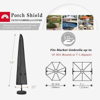 Porch Shield Patio Umbrella Cover Outdoor Waterproof Garden Market Parasol Covers Fits Market Umbrella 710 Feet Black