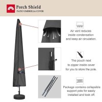 Porch Shield Patio Umbrella Cover Outdoor Waterproof Garden Market Parasol Covers Fits Market Umbrella 710 Feet Black