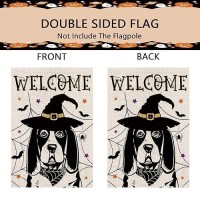 Halloween Garden Flag English Bulldog Cobweb Bats Double Sided Vertical Welcome Flag Holiday Outdoor Yard Lawn Decorations 125