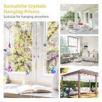 Sun Catchers 6Pieces Colorful Crystals Suncatcher With Chain Pendant Ornaments Hanging Crystals Prism Rainbow For Window Home In