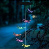 Solar Dragonfly Wind Chimes Outdoor  For Mom Grandma Gifts Birthday Gifts For Women Gifts For Sister In Law Daughter Gifts(Dragonfly Wind Chimes Outdoor)