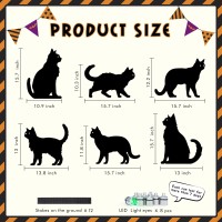 6 Pcs Black Cat Halloween Decorations Plastic Yard Signs With Stakes Spooky Halloween Decorations Outdoor Scary Silhouette With