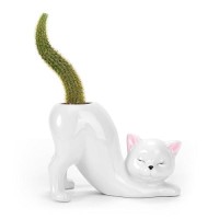 Toivo Unique Cat Planter Pot Indoor And Outdoor Plant Displays Funny Ceramics Cat Flower Pot Cat Gifts For Cat Lovers Lovely Off