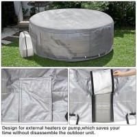 Uceder Insulated Inflatable Hot Tub Cover Round Spa Cover With External Heaterpump Install Door Design Energysaving And Ecofr