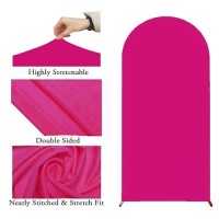 Jfdydm 6Ft Hot Pink Wedding Arch Cover Hot Pink 6Ft Arch Backdrop Cover Hot Pink Arch Backdrop Cover Chiara Backdrop Cover Fo