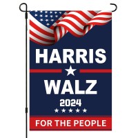 Kamala Harris Waltz 2024 Garden Flag Kamala Harris 2024 For President Garden Flags 3Ply 12X18Inch Harris Waltz For The People Fl