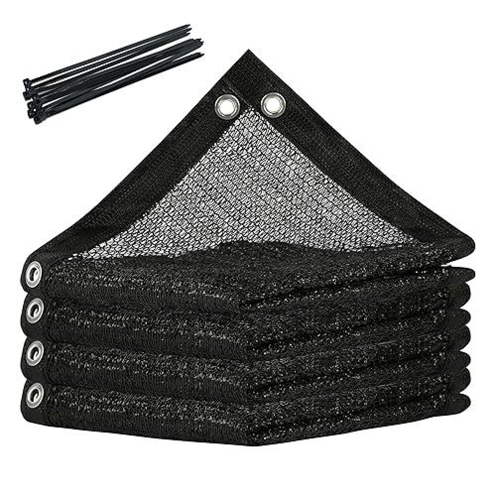 Colourtree 50 Black Shade Cloth Custom Size 2Ft X 63Ft Mesh Tarp Uv Resistant Netting With Upgrade Grommets For Plant Cover G