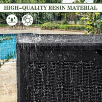 Greesum 100 Gallon Resin Patio Storage Box For Garden Tools Outdoor Furniture Cushions Pool Supplies Black