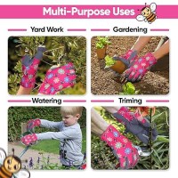 Saga Sports Kids Gardening Gloves Durable & Comfortable With Fun Design  Perfect For Little Kids  Ideal For All Activities (Pink  Small)