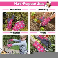 Saga Sports Kids Gardening Gloves Durable & Comfortable With Fun Design  Perfect For Little Kids  Ideal For All Activities (Pink  X-Large)