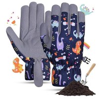 Saga Sports Kids Gardening Gloves Durable & Comfortable With Fun Design  Perfect For Little Kids  Ideal For All Activities (Navy  X-Large)