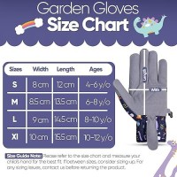 Saga Sports Kids Gardening Gloves Durable & Comfortable With Fun Design  Perfect For Little Kids  Ideal For All Activities (Navy  X-Large)