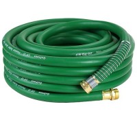 Guitrees 25Ft 58 Heavyduty Rubber Garden Hose 200Psi Working 1000Psi Burst Hotcold Water Fivelayered Braiding For Dur