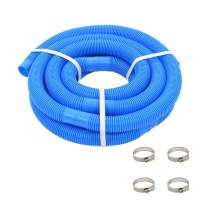 vidaXL Pool Hose Pool Hose with 4 Clamps Vacuum Cleaner Hose Swimming Pool Hose for Filter Pumps Skimmers Blue 13 217 UV