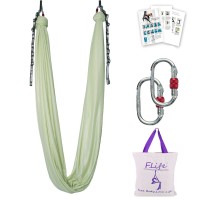 Flife Aerial Yoga Hammock 55 Yards Premium Aerial Silk Fabric Yoga Swing For Antigravity Yoga Inversion Include Daisy Chain Ca