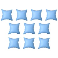 vidaXL AboveGround Pool Winter Air Pillows Set of 10 Durable PVC Inflatable Pillows Ice Protection for Pool Covers Blue 43