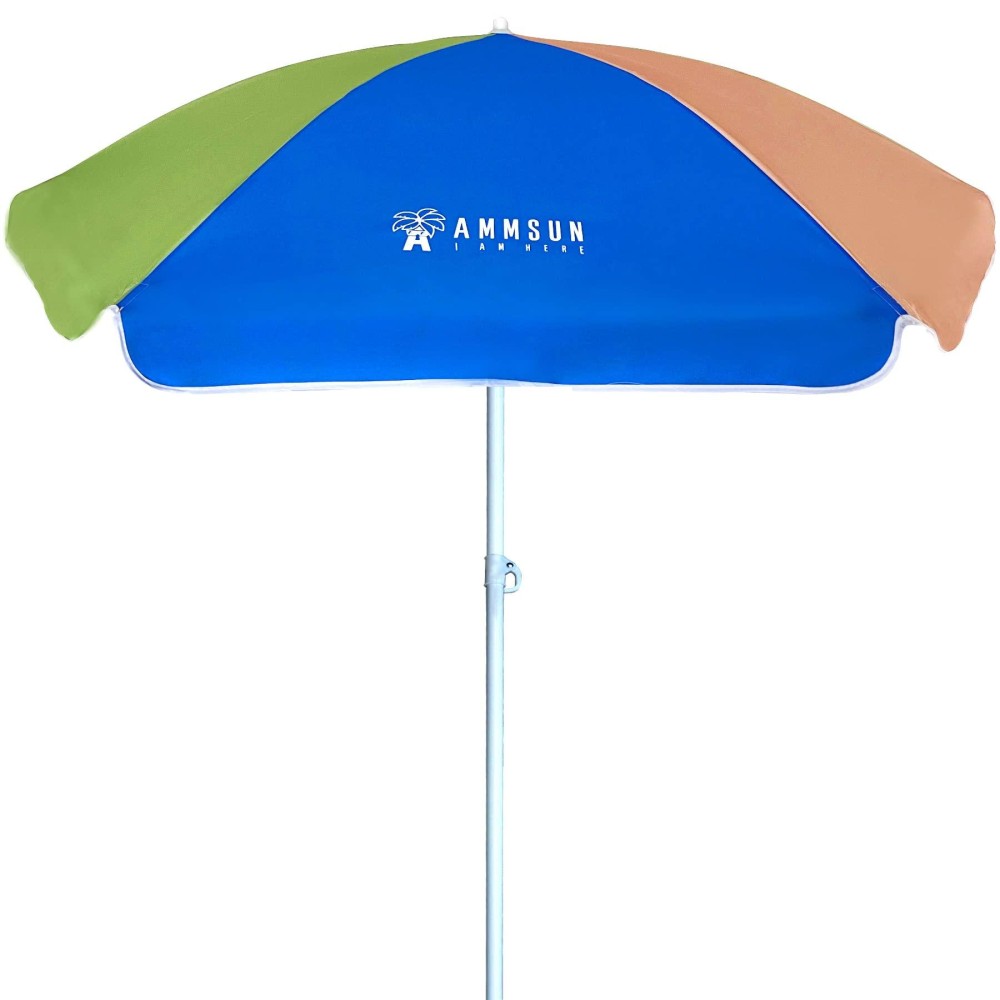 Ammsun 5Ft Seaside Beach Umbrella For Sand And Water Table Kids Durable Umbrellas For Children Beach Camping Garden Outdoor Pl