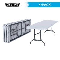 8 Foot Commercial Grade Folding Table White